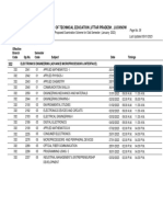 Board of Technical Education, Uttar Pradesh, Lucknow: Branch Code QP - No. Semester Code Subject Date Timings Effective