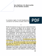 Durkheim - Reglas Relativas A La Observacion de Los Hechos Las Reglas Del Metodo Sociologico