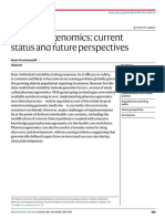 Pharmacogenomics: Current Status and Future Perspectives