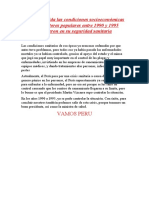 En Qué Medida Las Condiciones Socioeconómicas de Los Sectores Populares Entre 1990 y 1995 Influyeron en Su Seguridad Sanitari1