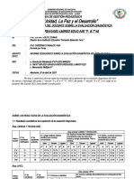 Informe Sobre La Evaluación Diagnóstica - Ruth Mery