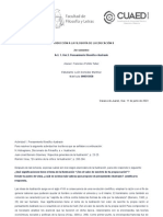 Introducción A La Filosofía de La Educación Ii 2er Semestre: Act. 1. Uni.3. Pensamiento Filosófico Ilustrado