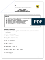 10º Guía Nº 18 Logaritmos Ejercicios Adicionales 2023