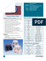 PVC-PP-PVDF Swing Check Valve Specifications