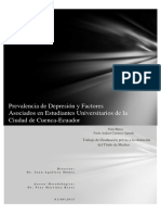 Prevalencia de Depresión y Factores Asociados en Estudiantes Universitarios de La Ciudad de Cuenca-Ecuador