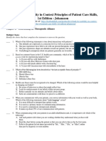 Test Bank For Mobility in Context Principles of Patient Care Skills 1st Edition Johansson