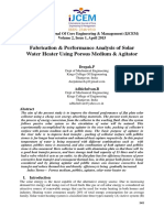 Fabrication and Performance Analysis of Solar Water Heater Using Porous Medium and Agitator