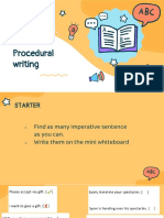 PSR Procedural Writing