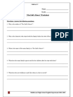 The Doll's House Worksheet