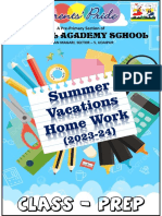 PREP Summer Holiday Homework