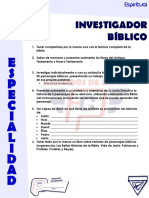 Especialidad Investigador Biblico 2023