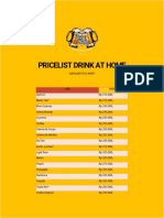 Pricelist Drink at Home 2022