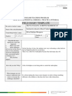 Field Diary Template 6°