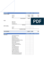 Startup Business Cost Workout