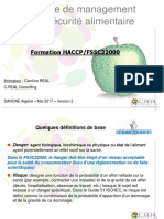 Support de Formation HACCP - FSSC22000 Mai 2017 V2