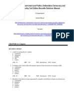 American Government and Politics Deliberation Democracy and Citizenship 2nd Edition Bessette Test Bank Download