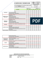 AGOSTO (SEMANA 32) - Registro de Inspección y Desinfección