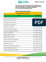 Lista de Estudantes Selecionados Edital No 01 2023