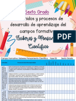 ??6° Contenidos y Procesos de Desarrollo de Aprendizaje Del Campo Formativo Saberes y Pensamiento Cientifico