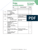 Samian AQA Biology GCSE Combined B1 Practice Answers