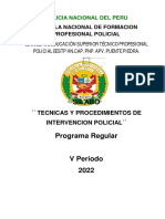 Silabo Tecnicas y Procedimientos de Intervencion Policial