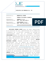 PODER DEMANDA RECONVENCION SENTAL Vs SUPLIDORES