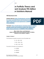 Modern Portfolio Theory and Investment Analysis 9th Edition Elton Solutions Manual Download