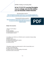 P O W E R Learning Strategies For Success in College and Life 6th Edition Feldman Test Bank Download