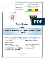 Rapport Fonctionnement Du Liquid Resistance Starter