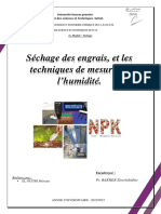 Rapport de Sechage