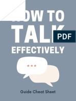 How To Talk Effectively - Guide Cheat Sheet