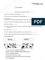 Y10scienec For CES Worksheet