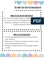 What Can You Do With The Can Do Descriptors