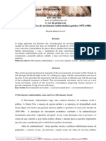 A Voz Da Primavera - As Reivindicações Do Movimento Ambientalista Gaúcho