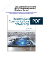 Business Data Communications and Networking 13th Edition Fitzgerald Solutions Manual