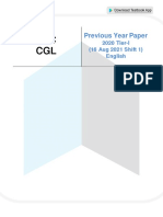 SSC CGL 2020 Tier-I (16 Aug 2021 Shift 1) English