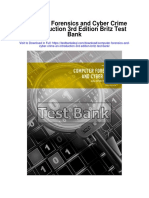 Computer Forensics and Cyber Crime An Introduction 3rd Edition Britz Test Bank