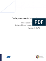 Guía para El Llenado Del Formulario Impuesto Al Valor Agregado IVA