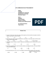 Eometry Ensuration Rigonometry: Review Test