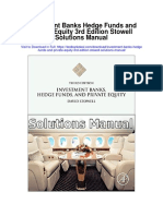 Investment Banks Hedge Funds and Private Equity 3rd Edition Stowell Solutions Manual