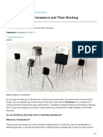 Different Types of Transistors and Their Working