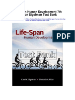 Life Span Human Development 7th Edition Sigelman Test Bank