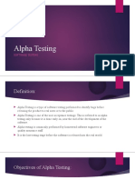 Alpha Testing