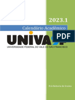 Calendrio Acadmico 2023.1 85 Dias Proposta Aprovada Conuni