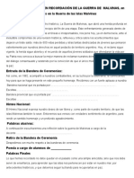 Glosas para El Acto Veteranos y Caidos de Malvinas