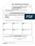 Guía de Trabajo Primera Parte, Multiplicación de Polinimios