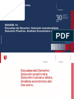 Sesión 14: Escuelas de Derecho: Solución Iusnaturalista. Solución Positiva. Análisis Económico Del Derecho