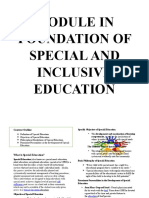 Module in in Foundation of Special and Inclusive Education