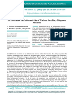 To Determine The Informativity of Various Auxiliary Diagnosis Methods