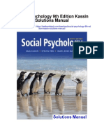 Social Psychology 9th Edition Kassin Solutions Manual